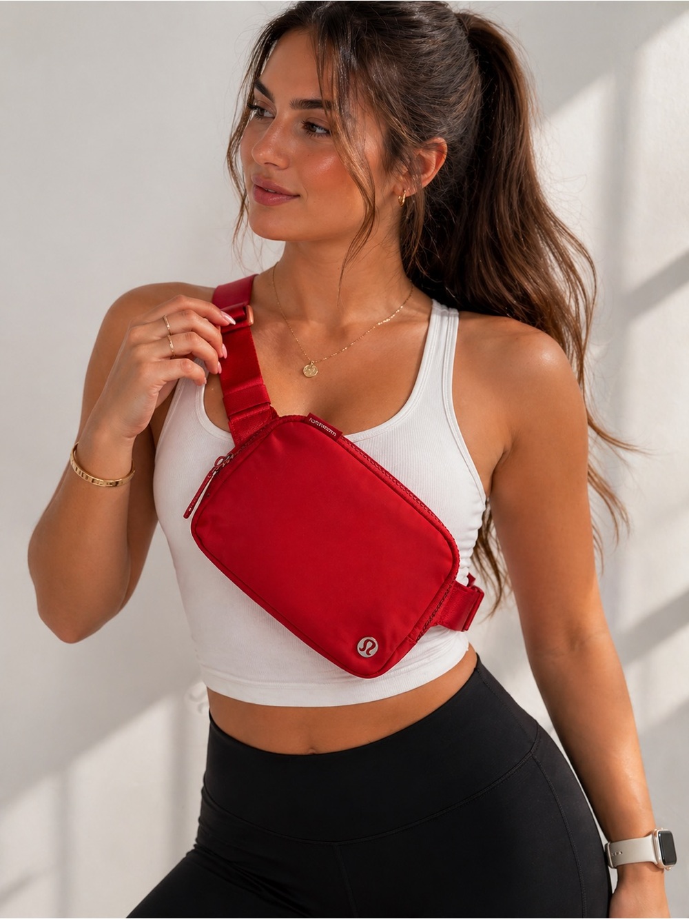Lululemon Everywhere Belt Bag Red NWT  Crossbody Waist Bag Rare Color